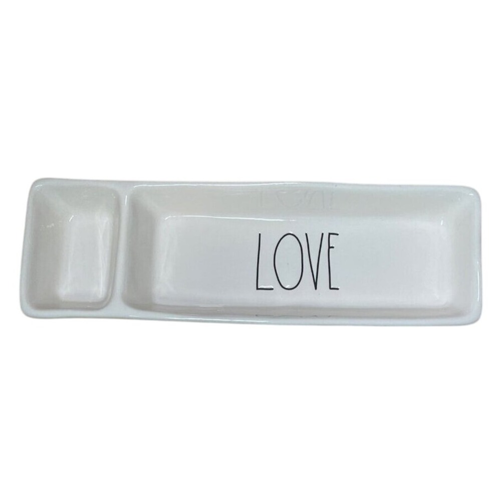 Rae Dunn "LOVE" Ceramic Desk Tray Hold Pencils,Pens Paper Clips New Without Tags